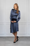 Dark Blue Mink Fur Handbag