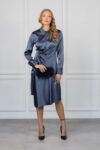 Dark Blue Mink Fur Handbag