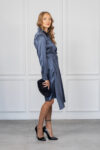 Dark Blue Mink Fur Handbag