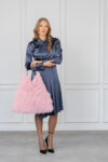 Pink Fox Fur Handbag