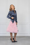 Pink Fox Fur Handbag