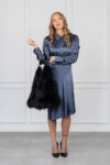 Black Fox Fur Handbag