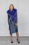 Keyhole Blue Fox Fur Collar