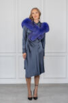 Keyhole Blue Fox Fur Collar