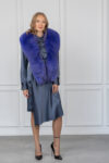 Keyhole Blue Fox Fur Collar