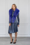 Keyhole Blue Fox Fur Collar