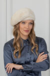 Vintage Style Pearl Mink Fur Beret
