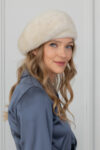 Vintage Style Pearl Mink Fur Beret