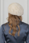 Vintage Style Pearl Mink Fur Beret