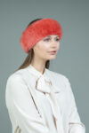 Coral Mink Fur Headband