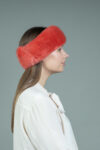 Coral Mink Fur Headband