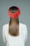 Coral Mink Fur Headband
